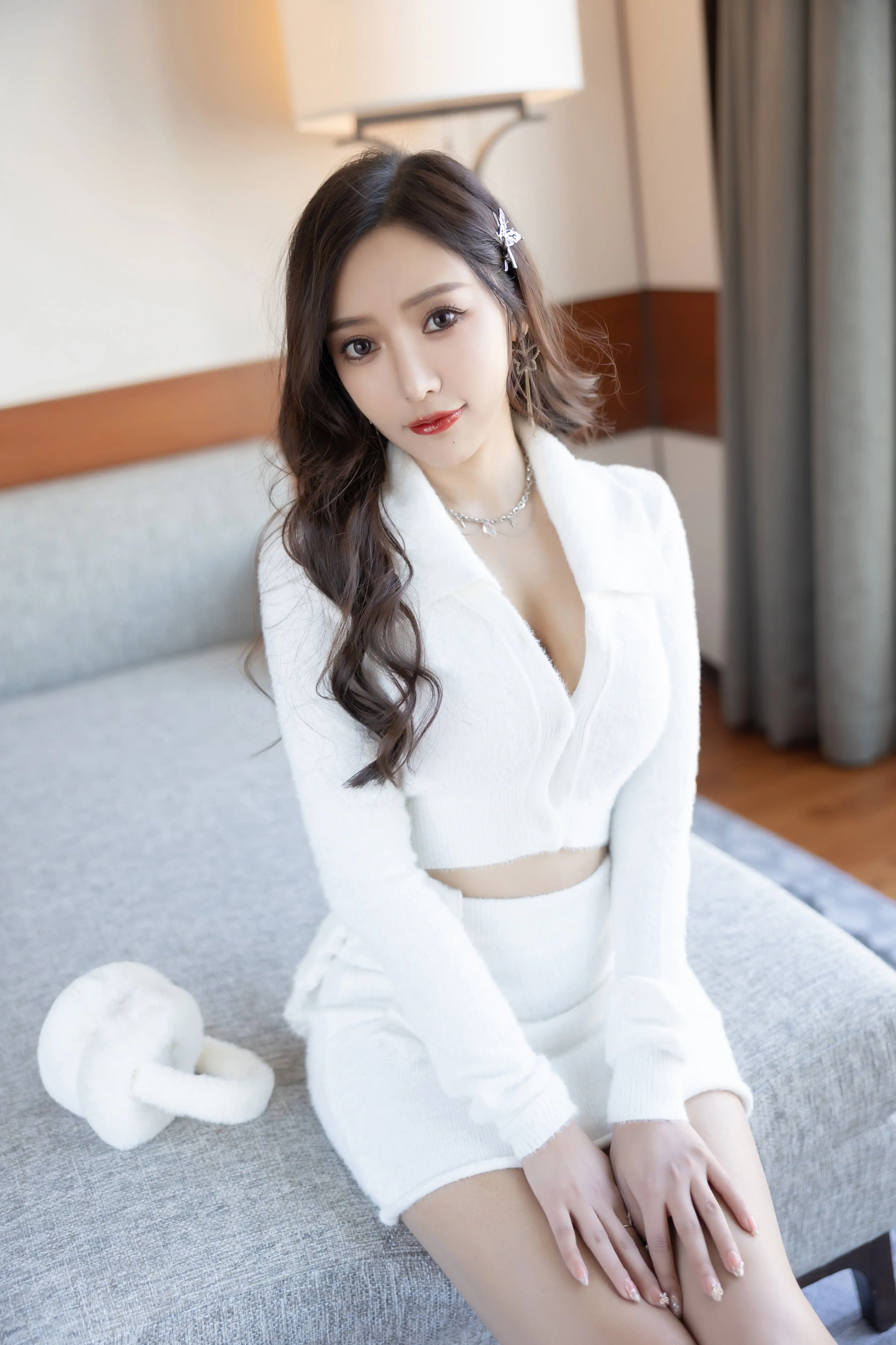 王馨瑶_NO.019_内购无水印_NO.4359_白色套装圣诞女郎_ - M940.COM 内部私购-第1张